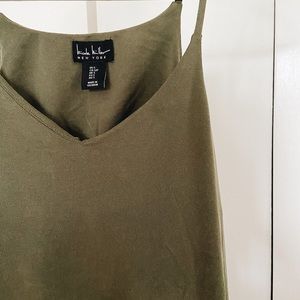 Very flattering Green spaghetti strap dress